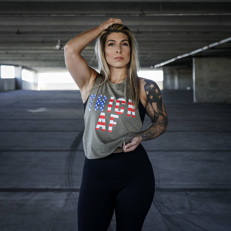 Load image into Gallery viewer, Thick AF USA Edition Crop Top
