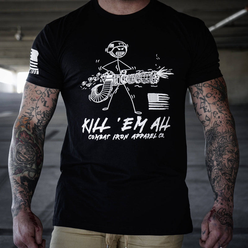 Load image into Gallery viewer, Kill Em&#39; All Machine Gunner Men&#39;s T-Shirt
