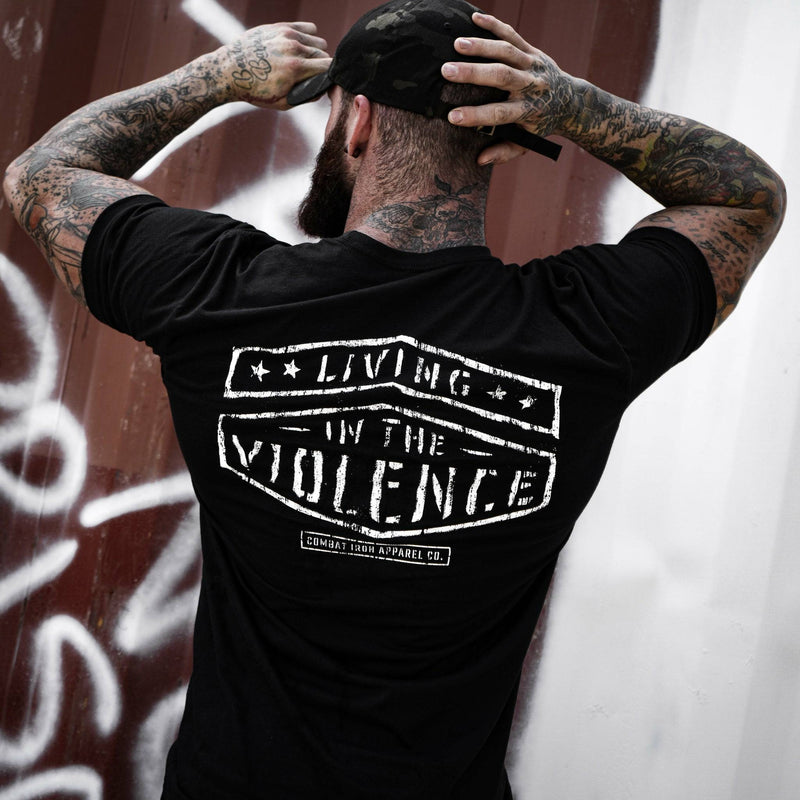 Load image into Gallery viewer, LIVING IN THE VIOLENCE MEN’S T-SHIRT
