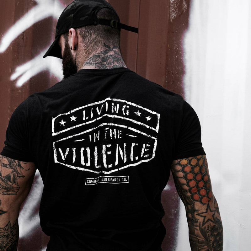Load image into Gallery viewer, LIVING IN THE VIOLENCE MEN’S T-SHIRT
