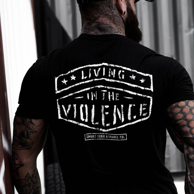 Load image into Gallery viewer, LIVING IN THE VIOLENCE MEN’S T-SHIRT
