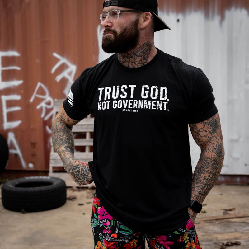Load image into Gallery viewer, Trust God. Not Government. Men&#39;s T-Shirt
