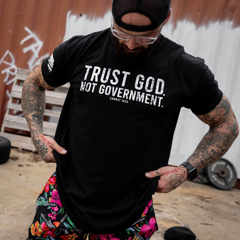 Load image into Gallery viewer, Trust God. Not Government. Men&#39;s T-Shirt
