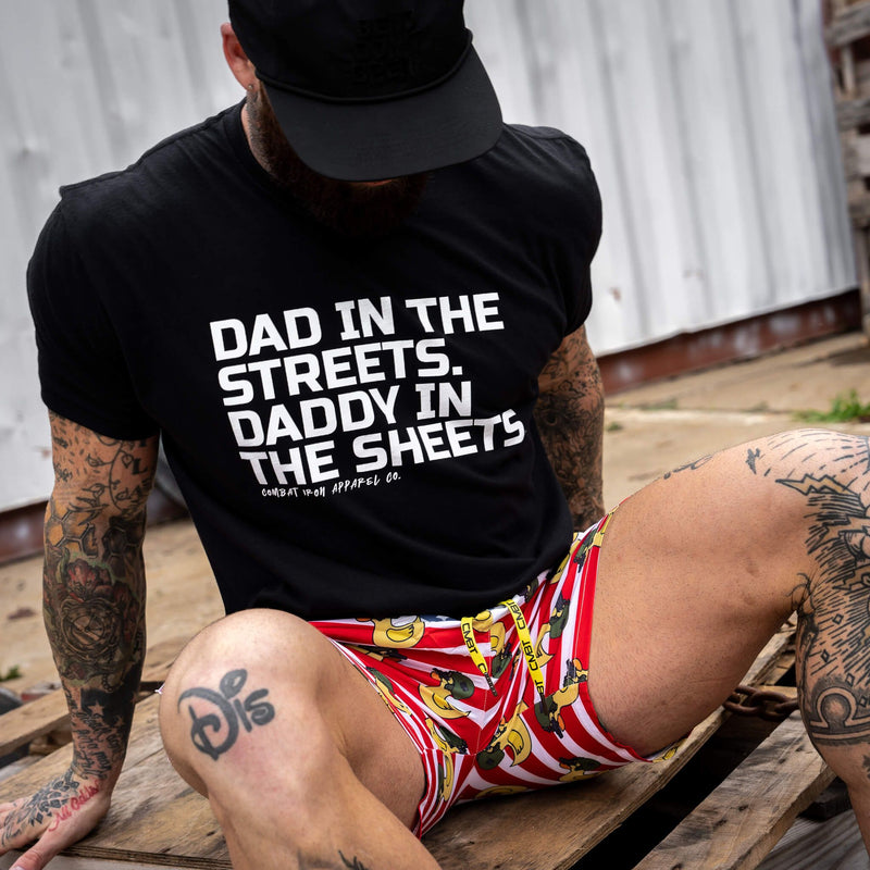 Load image into Gallery viewer, Dad in the Streets. Daddy In the Sheets. Men&#39;s T-Shirt

