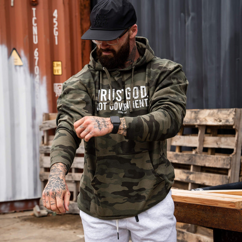 Load image into Gallery viewer, Trust God. Not Government. Men&#39;s Hoodie
