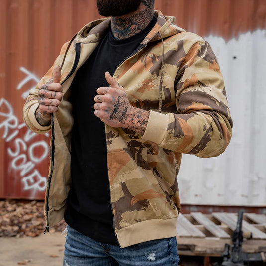 Men's Fleece Lined Zip Up Hoodie