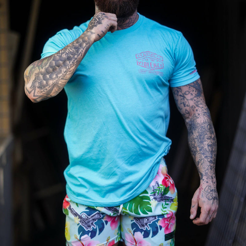 Load image into Gallery viewer, LIVING IN THE VIOLENCE MEN’S T-SHIRT
