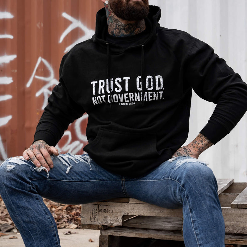 Load image into Gallery viewer, Trust God. Not Government. Men&#39;s Hoodie
