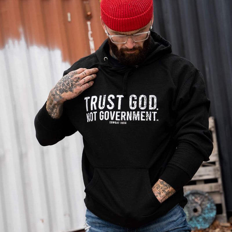 Load image into Gallery viewer, Trust God. Not Government. Men&#39;s Hoodie
