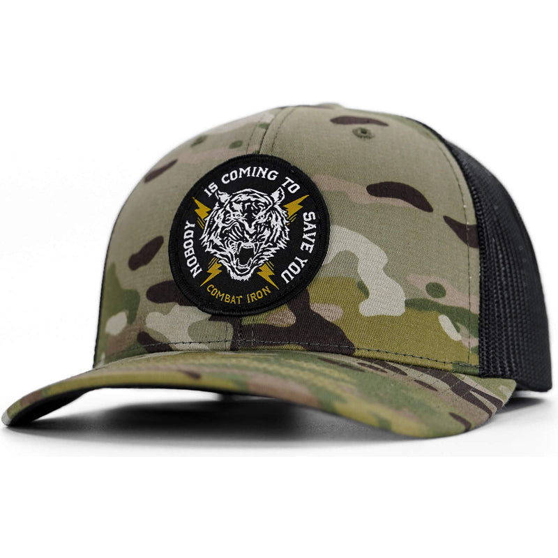 Load image into Gallery viewer, Nobody Is Coming To Save You Patch Snapback Hat
