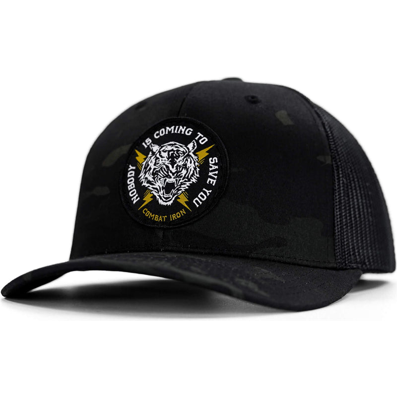 Load image into Gallery viewer, Nobody Is Coming To Save You Patch Snapback Hat
