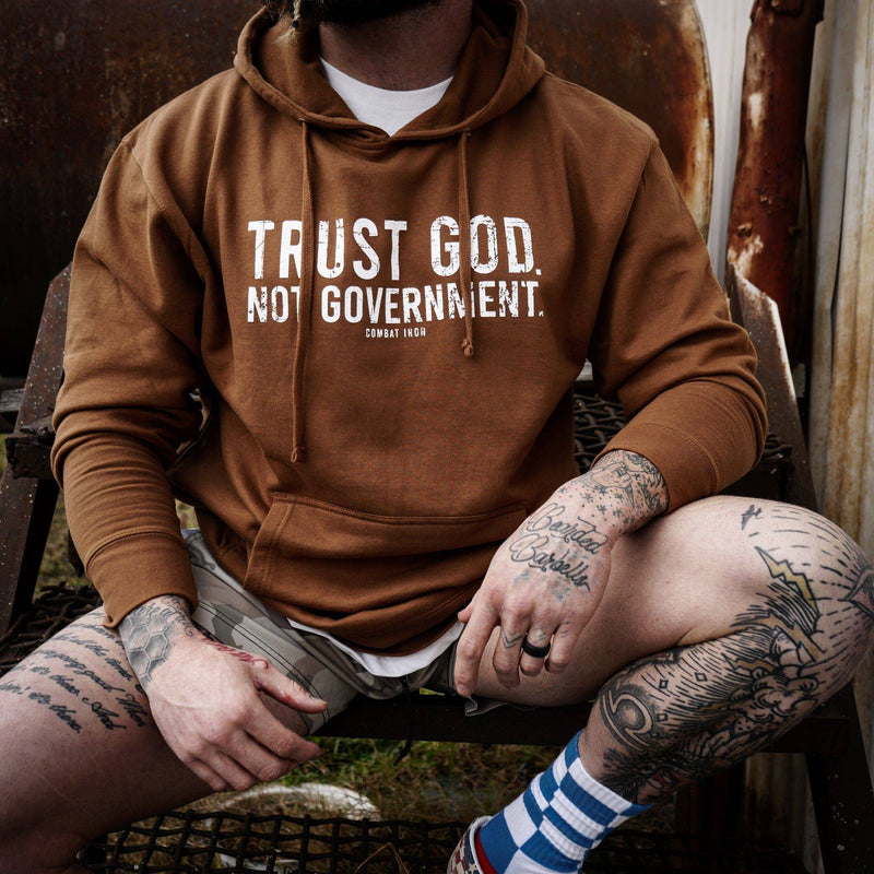 Load image into Gallery viewer, Trust God. Not Government. Men&#39;s Hoodie
