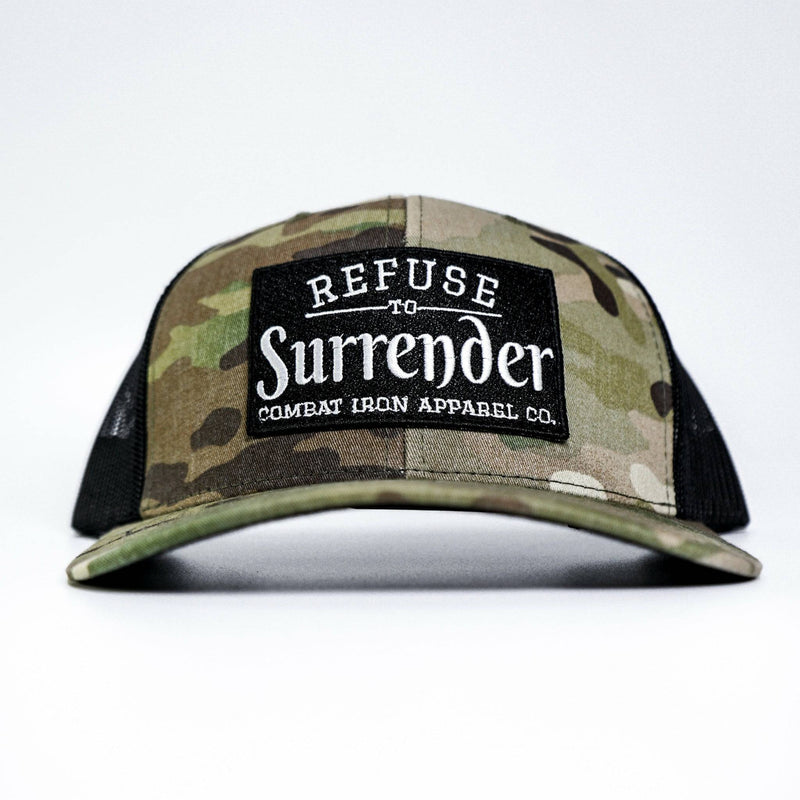 Load image into Gallery viewer, Refuse To Surrender B/W Patch Snapback Hat
