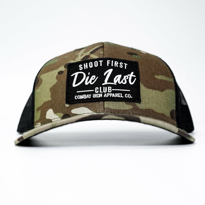 Load image into Gallery viewer, Shoot First. Die Last. Club Patch Snapback
