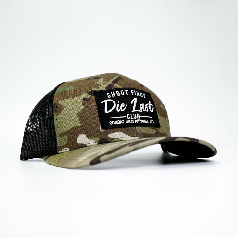 Load image into Gallery viewer, Shoot First. Die Last. Club Patch Snapback
