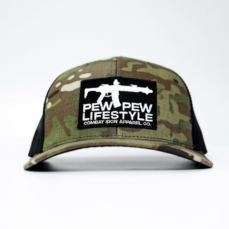 Load image into Gallery viewer, Pew Pew Lifestyle Patch Mid-Profile Snapback Hat
