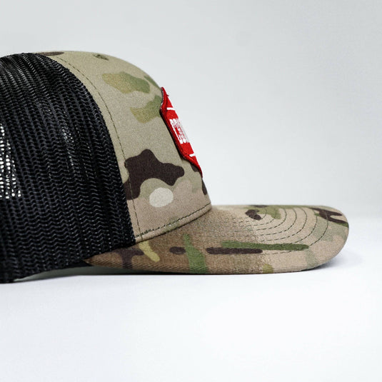 Original AR Red Patch Mid-Profile Mesh Snapback Hat
