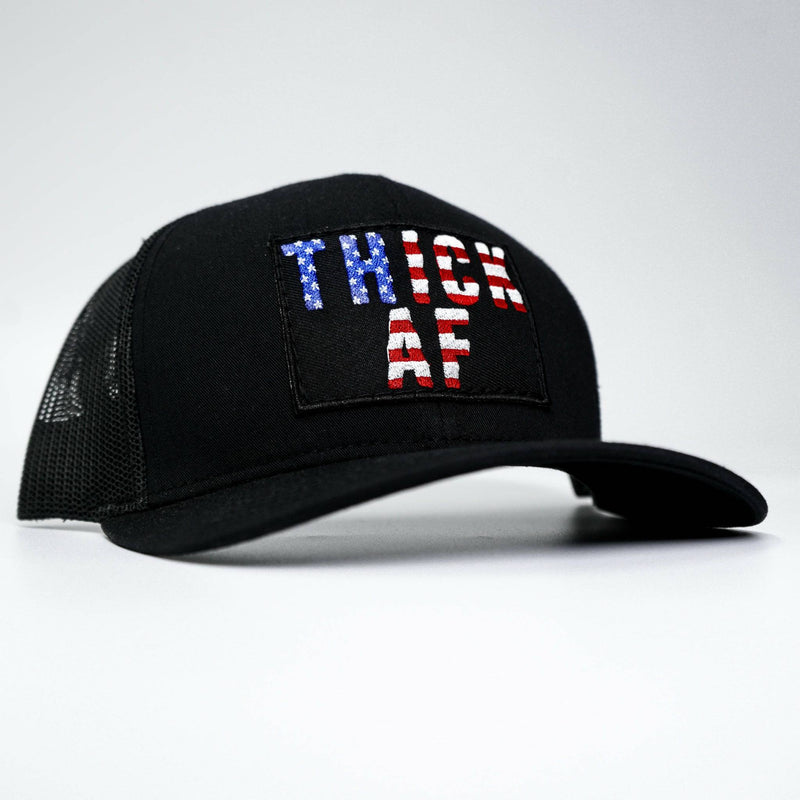 Load image into Gallery viewer, Thick AF USA Edition Patch Mid-Profile Mesh Snapback
