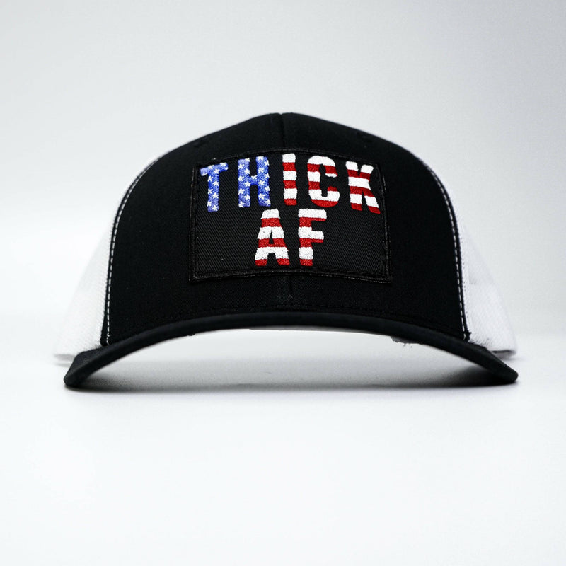Load image into Gallery viewer, Thick AF USA Edition Patch Mid-Profile Mesh Snapback
