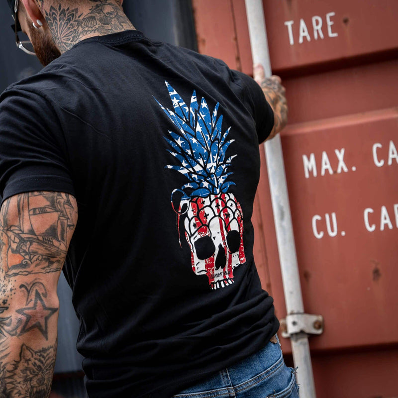 Load image into Gallery viewer, American Flag USA Pineapple Grenade Men&#39;s T-Shirt
