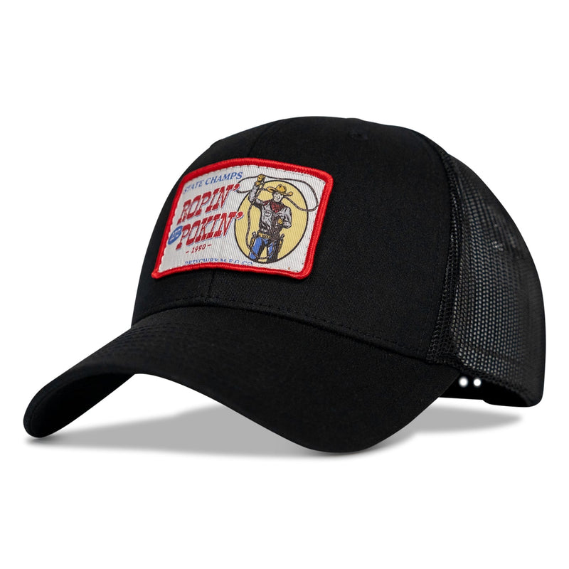 Load image into Gallery viewer, Ropin&#39; and Pokin&#39; Dirty Cowboys Patch SnapBack Hat
