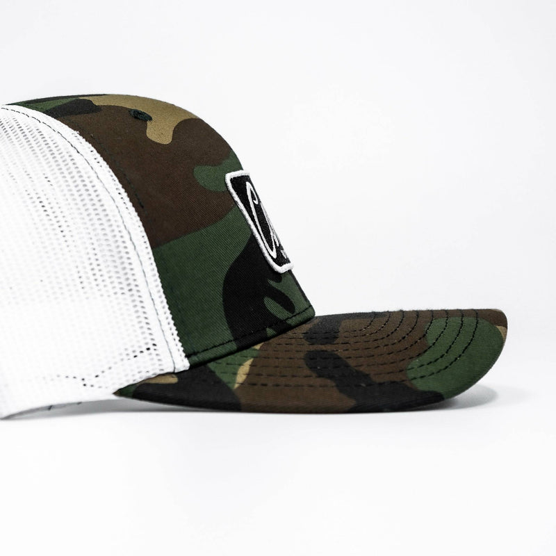 Load image into Gallery viewer, Combat Script Patch Mid-Profile Mesh Snapback Hat
