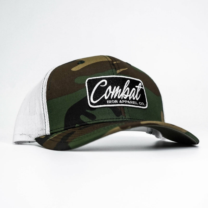 Load image into Gallery viewer, Combat Script Patch Mid-Profile Mesh Snapback Hat

