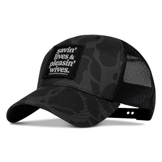 Savin' Lives & Pleasin' Wives Patch SnapBack Hat