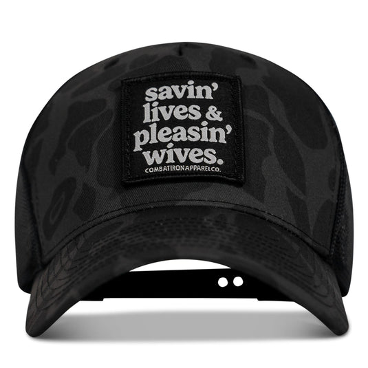 Savin' Lives & Pleasin' Wives Patch SnapBack Hat