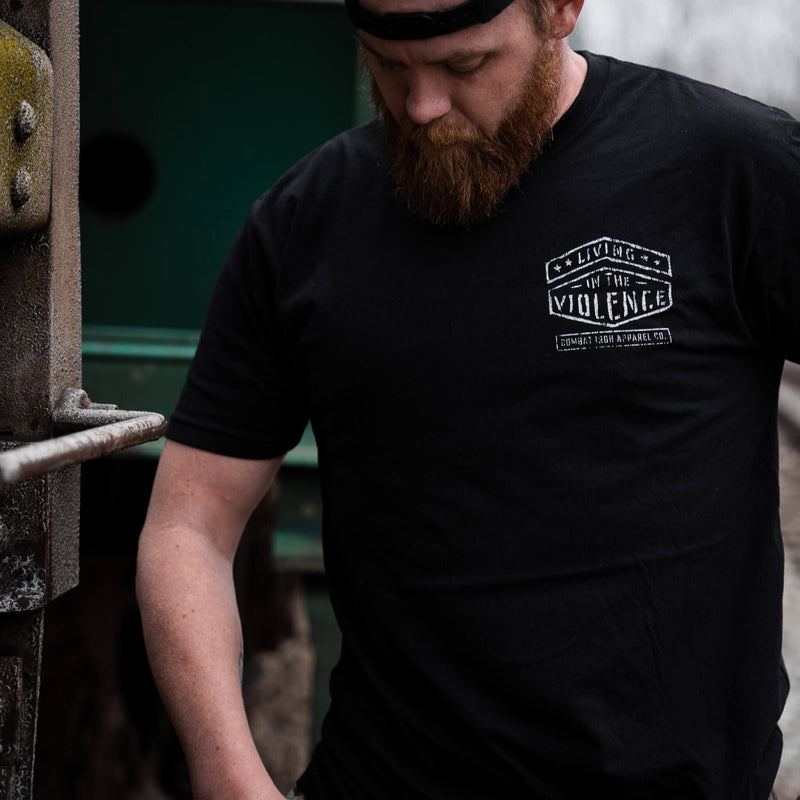 Load image into Gallery viewer, LIVING IN THE VIOLENCE MEN’S T-SHIRT
