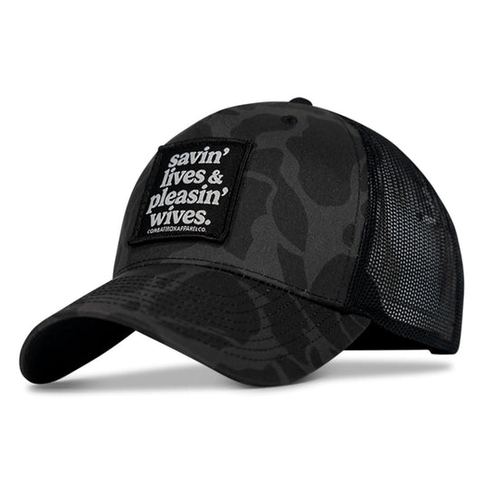 Savin' Lives & Pleasin' Wives Patch SnapBack Hat