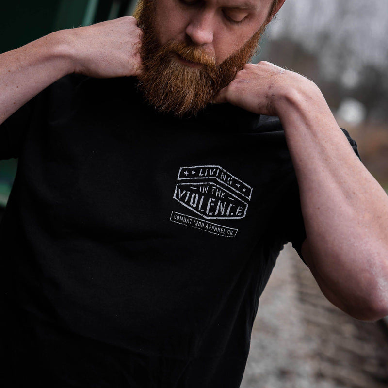 Load image into Gallery viewer, LIVING IN THE VIOLENCE MEN’S T-SHIRT
