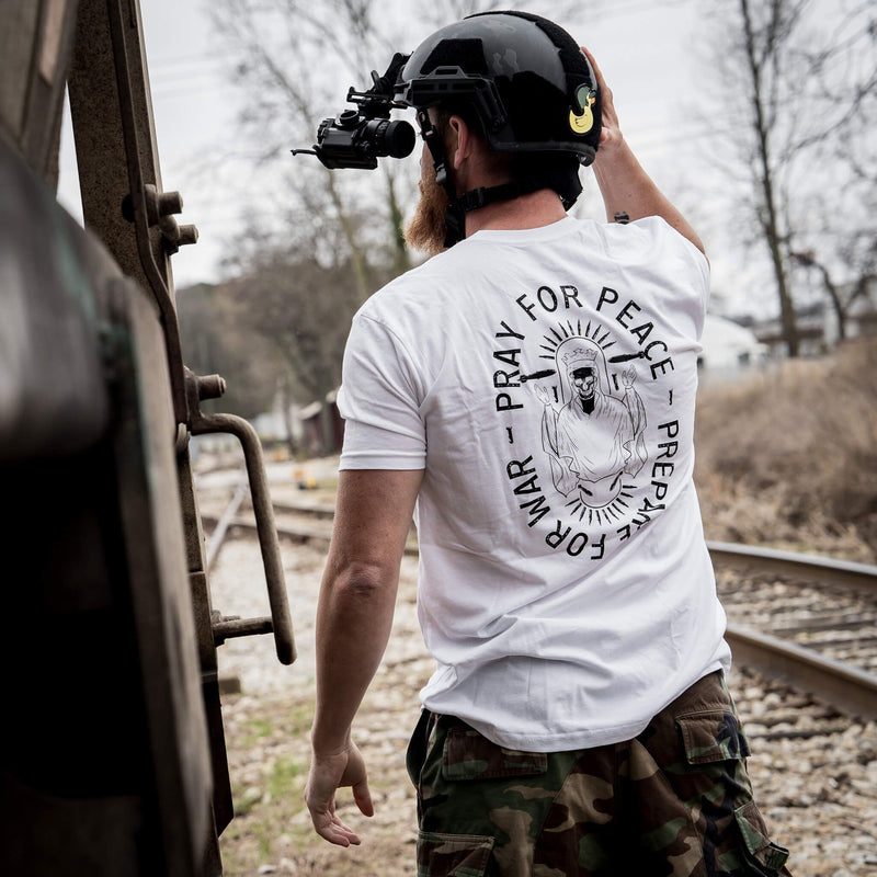 Load image into Gallery viewer, Pray For Peace. Prepare For War. Men's T-Shirt
