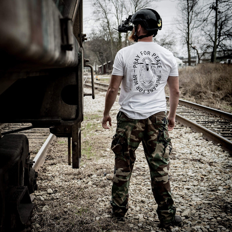 Load image into Gallery viewer, Pray For Peace. Prepare For War. Men's T-Shirt
