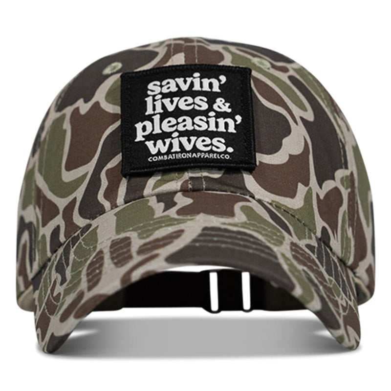 Load image into Gallery viewer, Ripstop Savin' Lives &amp; Pleasin' Wives  Patch Tactical Ripstop Mesh Snapback Hat
