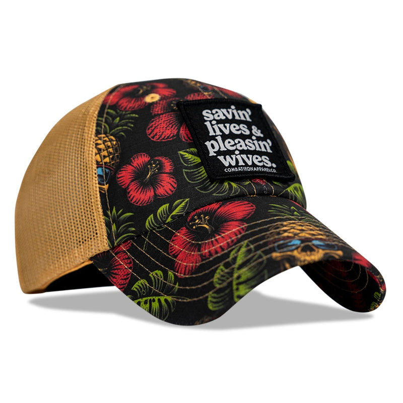 Load image into Gallery viewer, Ripstop Savin' Lives &amp; Pleasin' Wives  Patch Tactical Ripstop Mesh Snapback Hat
