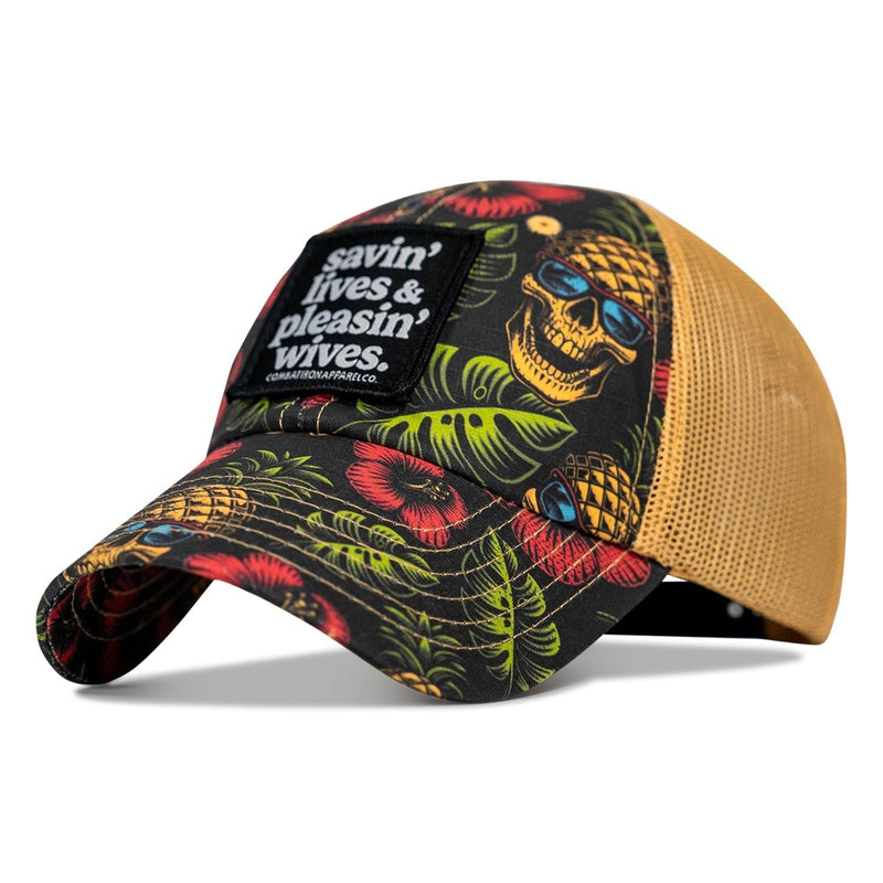 Load image into Gallery viewer, Ripstop Savin' Lives &amp; Pleasin' Wives  Patch Tactical Ripstop Mesh Snapback Hat
