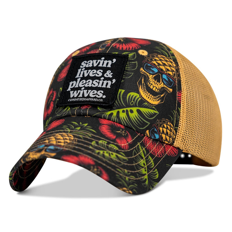 Load image into Gallery viewer, Ripstop Savin&#39; Lives &amp; Pleasin&#39; Wives Low Pro Snapback
