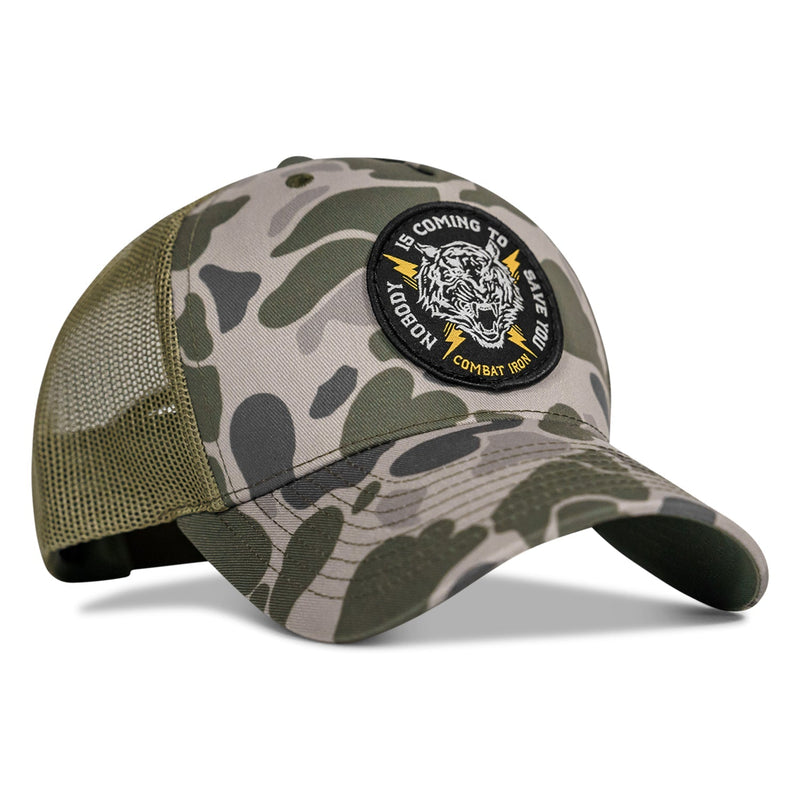 Load image into Gallery viewer, Nobody Is Coming To Save You Patch Snapback Hat
