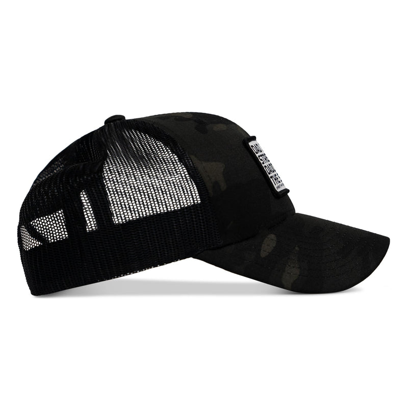 Load image into Gallery viewer, Dad In The Streets. Daddy In The Sheets. White Patch Snapback Hat
