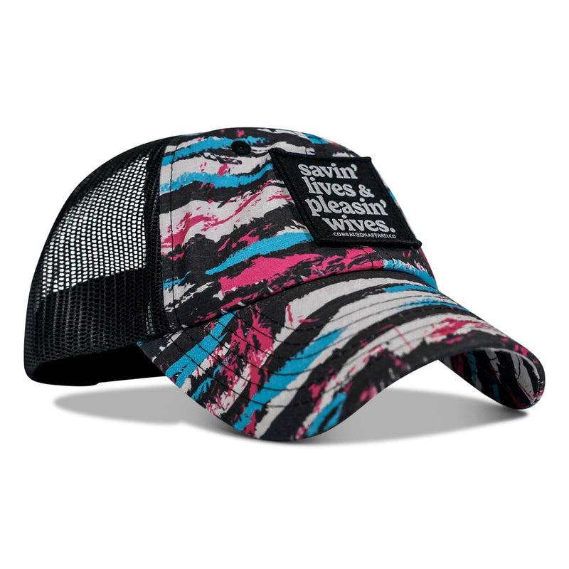 Load image into Gallery viewer, Ripstop Savin' Lives &amp; Pleasin' Wives  Patch Tactical Ripstop Mesh Snapback Hat
