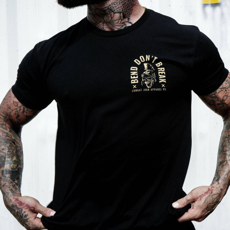 Load image into Gallery viewer, Bend Don&#39;t Break Barbell Skull Men&#39;s T-Shirt
