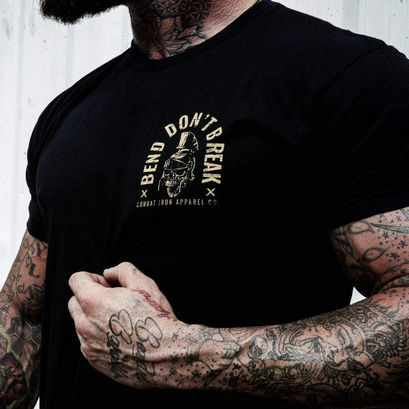 Load image into Gallery viewer, Bend Don&#39;t Break Barbell Skull Men&#39;s T-Shirt
