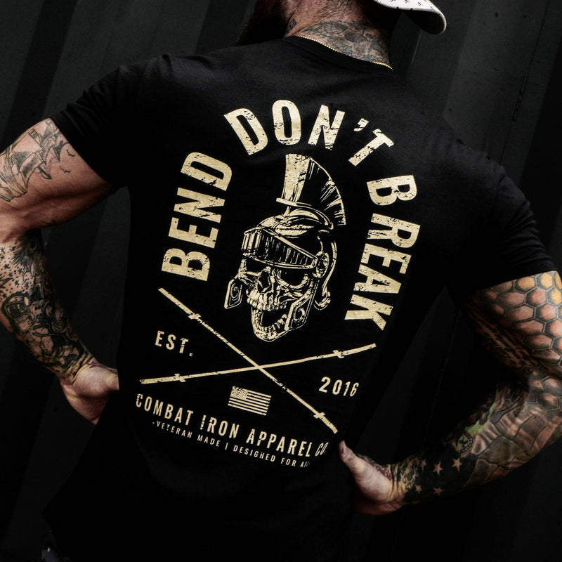 Load image into Gallery viewer, Bend Don&#39;t Break Barbell Skull Men&#39;s T-Shirt
