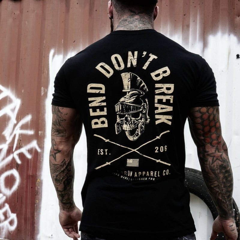 Load image into Gallery viewer, Bend Don&#39;t Break Barbell Skull Men&#39;s T-Shirt
