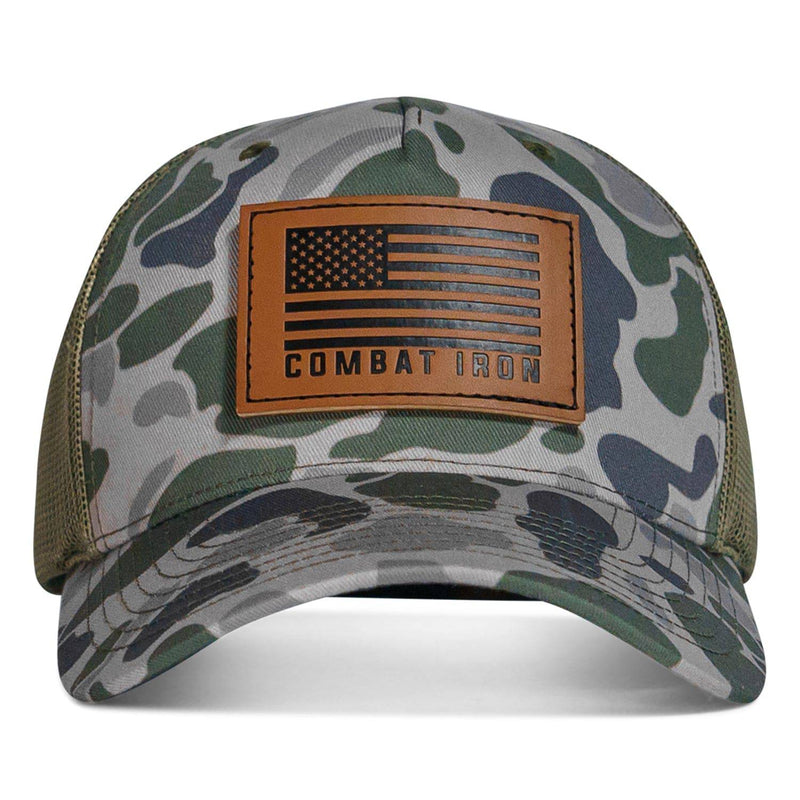 Load image into Gallery viewer, US Flag Leather Patch SnapBack Hat
