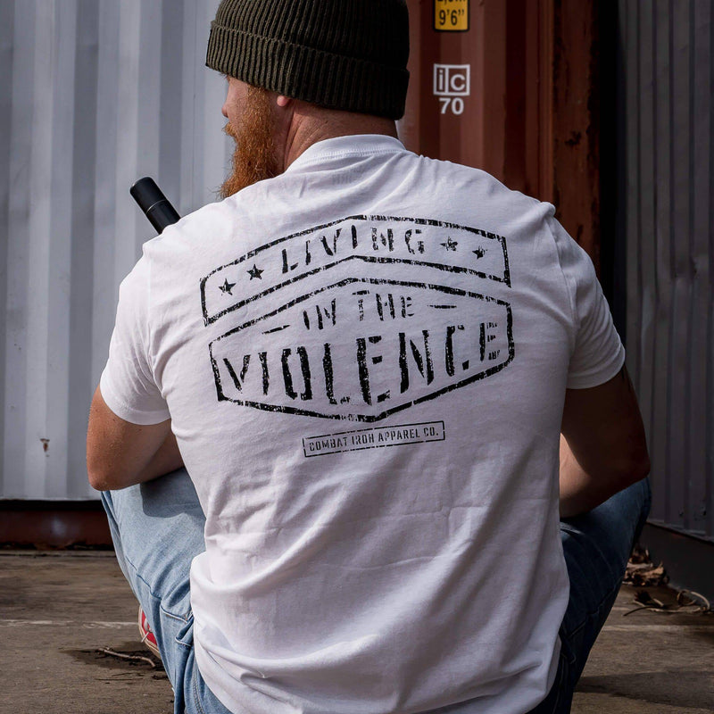 Load image into Gallery viewer, LIVING IN THE VIOLENCE MEN’S T-SHIRT
