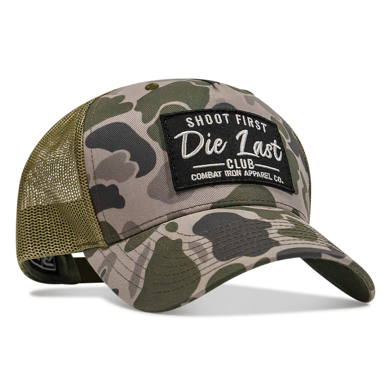 Load image into Gallery viewer, Shoot First. Die Last. Club Patch Snapback
