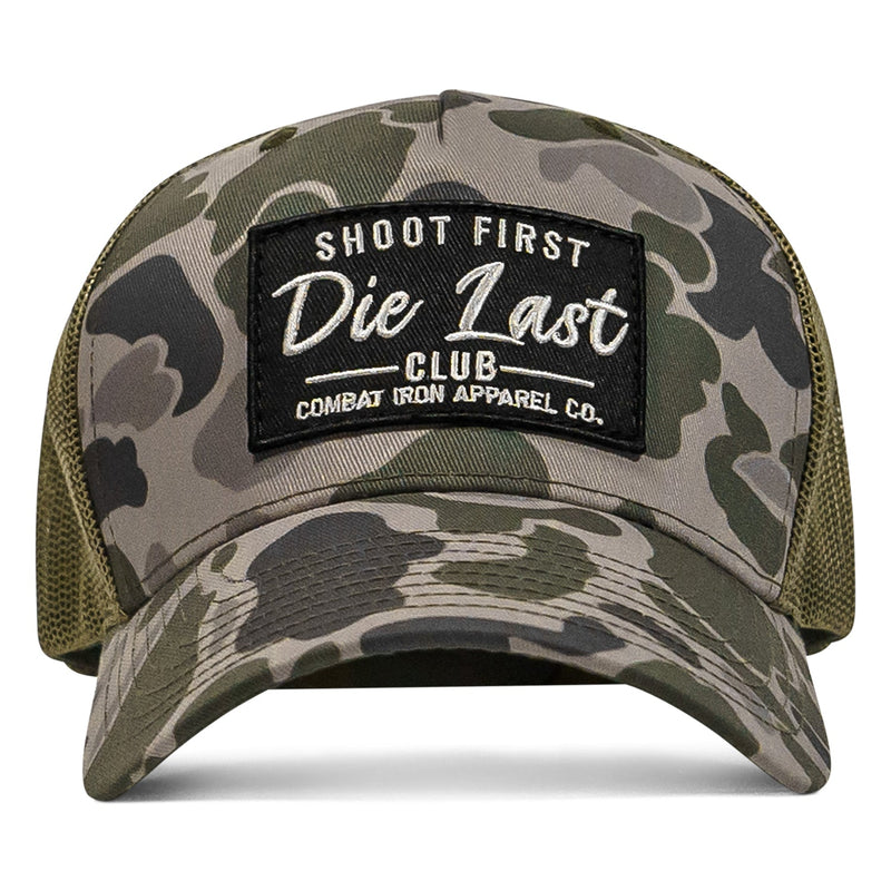 Load image into Gallery viewer, Shoot First. Die Last. Club Patch Snapback
