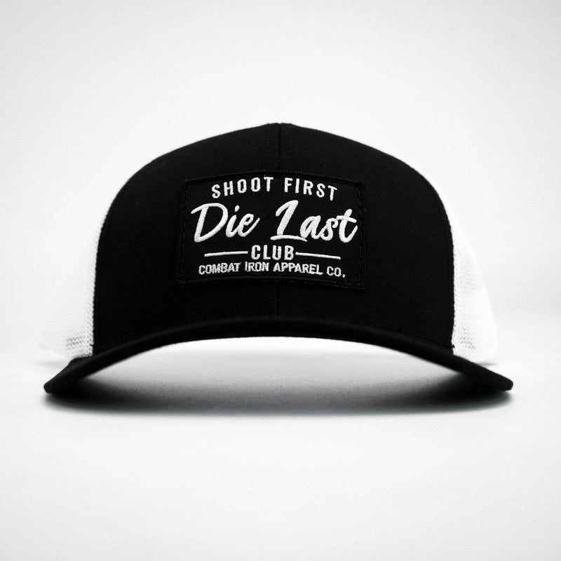 Load image into Gallery viewer, Shoot First. Die Last. Club Patch Snapback
